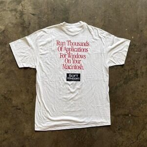 vintage 90s Soft Windows Macintosh Tech Tee shirt  Size large